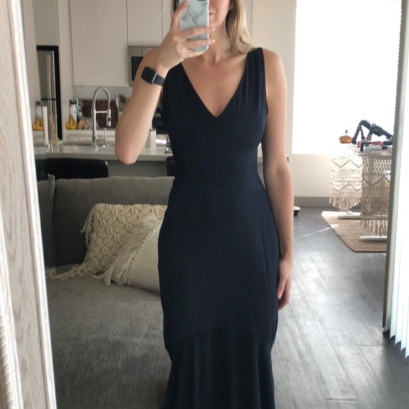 NEW Erin Fetherston Sleeveless Navy Mermaid Gown - Picture 7 of 8